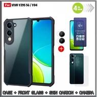 PACKAGE 4IN1 Case Vivo YZ9S 5G / Y04Soft Hard Fusion Shockproof Free Anti-Scratch Ceramic BL