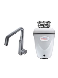 【旗艦組合】貝克巴斯S680PLUS廚餘垃圾處理器+F05PRO智慧感應龍頭（全自動高配）