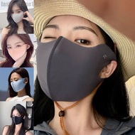 Summer Ice Silk Sunscreen Mask Eye Protection Breathable Sunshade Thin Mask
