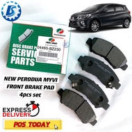 Perodua Myvi New (2018-Present) Front Disc Brake Pads 04465-BZ230 Depan Lining Pad