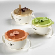 Widdy Bear Infant Food Supplement Bowl Baby Dedicated Soup Straw Bowl Confused Cup Feeding Bowl 316L