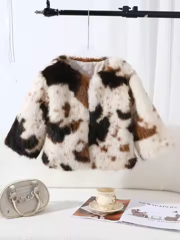 【Eco-Friendly Mink Fur Children's Coat】New Autumn/Winter Children's Faux Fur Coat, Made with Top-Gra
