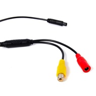 1PC Car Reverse Backup Rear View Camera 4-Pin Male Connector To RCA