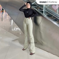 JINS.INK - Highwaist Cutbray Latest Women's vintage Khaki Jeans - Size 27-34