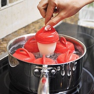 [FUFU] Silicone Egg Cup Ice Cube Egg Steamer Creative Egg Boiler Cup Kitchen Helper Egg Boiler 6 Pie
