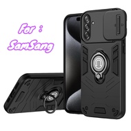 Mobile Phone Case For Samsung A17 5G A16 5G Camera Stand Ring Slide TPU+PC