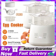 【Malaysia Spot Sale】200W Automatic Electric Egg Boiler Egg Cooker 4 Egg Boiler Capacity  Quickly Coo
