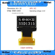 FKILA OLED Screen Board, SSD1315 Drive IC 0.49 inch OLED Screen Display, inteligente IPS I2C Interfa