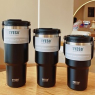 Tyeso Tumbler With Handle 900ml/1200ml Stainless Steel Water Bottle Double Layer Insulated Flask Water Bottle Botol Air YAKONI