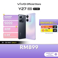 vivo Y27 5G Smartphone(8+8GB Extended RAM/128GB ROM/50MP Fun Camera/6.64"FHD+ Sunlight Display)