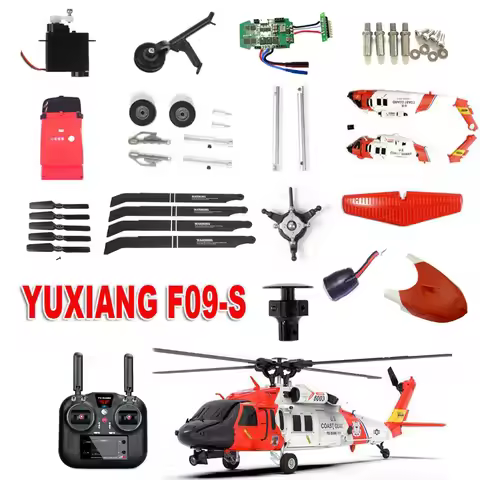 YUXIANG F09 F09S F09-S Helicopter UH60-Black Hawk Accessories Body Battery Blade Nose Landing Gear P