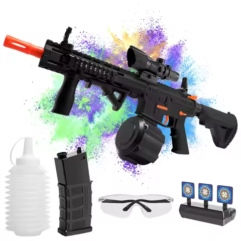Upgraded M416 Electric Gel Balls Gun Toys,Automatic&Manual Dual Modes Water Bullets Blaster,High Spe