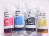 (มีกล่องอยู่box)Epson 664 หมึกแท้สี่สี L303/L313/L360/L380/L383/L1300/L565 หมึกเครื่องพิมพ์ 70ml
