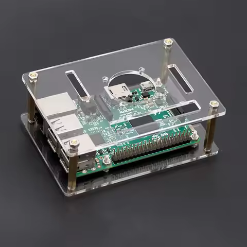 Hi-Q Acrylic Transparent Case Box For Raspberry Pi 4 Enclosure(NO Raspberry Pi BOARD)