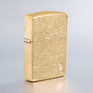 【ZIPPO官方旗艦店】金色黃銅雕刻火焰(加厚版)防風打火機 46398