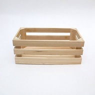 Rustic Wooden Storage Crate Basket Box Stand