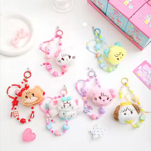 2026 New Mikko Colorful Beaded Series Blind Box Collections Toys Kawaii Mikko Keychain Pendant Bag D
