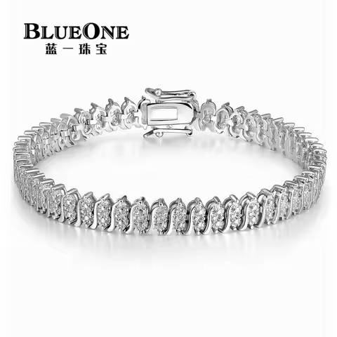 Gentle & Brightening Fashion Light Luxury Bracelet For Women High Carbon Lab Diamond PT950 Platinum,