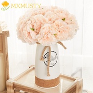 MXMUSTY 5pcs Artificial Peony Flowers, White Bouquet Beautiful Silk Peony Bouquet, DIY Crafting Arrangement Realistic Soft Artificial Flowers Table Decor