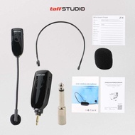 PROMO mic wireleess taffstudio wireless uhf call center mic with transmitter mic khusus imam mic ima