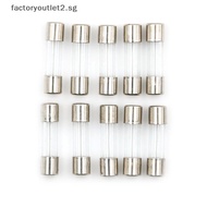Fcsg 10pcs Glass Tube Fuse 5mm x 20mm 1.6A T1.6A 250V Slow Blow 1.6Amps Jelly