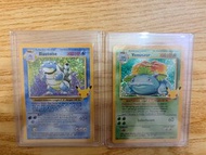 美版 Pokémon 25週年 Blastoise & Venusaur 卡牌 二張不散