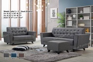 FREE STOOL FABRIC SOFA 2 Seater 3 Seater + 1 Stool