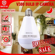 CCTV Bulb Camera 360 Panoramic Bulb V380 IP Cam with Night Vision SKONE