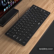 ชุดช่องทางบิน BOW Laptop Wired Mini Keyboard Chocolate Office USB Portable Wireless Mouse Set Silent