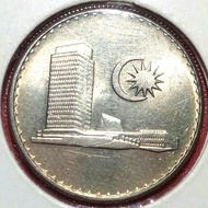 Uang koin kuno Malaysia 10 Sen Tahun 1973 1St Series Parliament. UNC