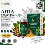 ATITA Sacha Inchi Oil+ 500mg x 60 Softgels | Cold-Pressed Extra Virgin Plant-Based Omega 3 6 9