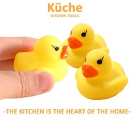 KUCHE Mini Plastic Sound Emitting Yellow Duck Swimming Shower Bathing Water Cute Yellow Duck
