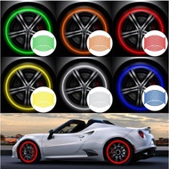 16pcs Motorcycle Wheel Stickers Strips Reflective Motocross Bike And Decals Reflective Rim Tape 5 Colors Car