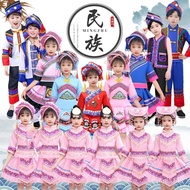 Minority Costume Children56Ethnic Clothes Guangxi March 3 Zhuang Boys and Girls Miao Costumes CXN6