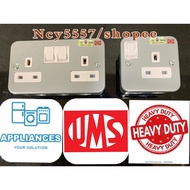 UMS METAL 13A SWITCH SOCKET 1G/2G W/SIRIM