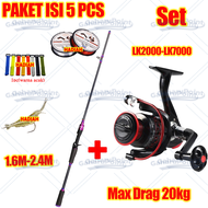 pancing 1 set lengkap kuat / joran bc casting 1 set/ joran pancing 1 set murah /pancing casting full