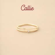Callie 14k Gold Plated Cleo Minimalist Layered Bubble Ring Gold Ring 14k Gold Plated Ring Shop.Calli