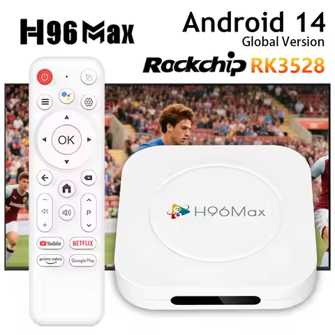 H96 MAX M1 Plus Android 14.0 TV BOX RK3528 WIFI6 8K HDR10 LAN 100M BT5.4 Voice Assistant Media Playe