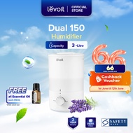 Levoit Humidifier Dual 150 Ultrasonic Cool Mist | Aroma Diffuser | Night Light | 2 Years Warranty