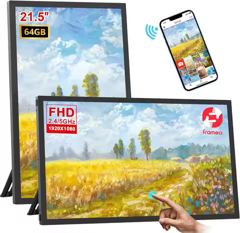 Frameo 21.5 Inch 64GB Smart WiFi Digital Photo Frame 1920x1080 FHD LCD Touch Screen,Best Christmas g
