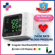 Electronic Wrist Blood Pressure Monitor Digital Irregular Heartbeat Detection LCD 4 Color Display HD Touch Screen Blood Pressure Monitor Digital