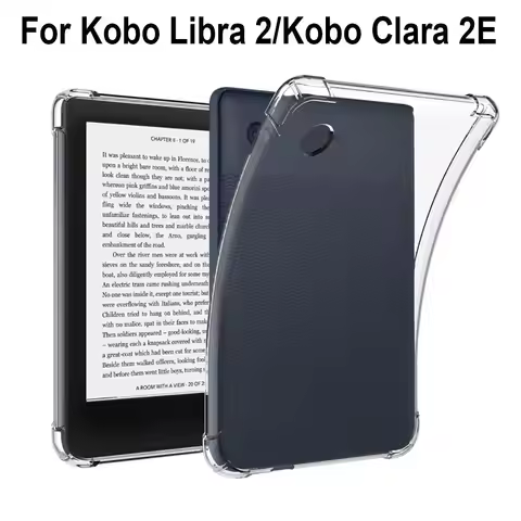 Transparent TPU Soft Back Cover Protective Shell Funda Shockproof E-book Reader Case For Kobo Libra 