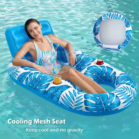 Inflatable Pool Float Adult - Pool Floaties Lounger Floats Raft Floating Chair Water Floaties for Sw