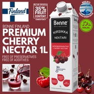 Bonne Finland Wild Cherry Nectar Juice 1L | Iron Rich Antioxidant | No Preservatives No Additives Ha