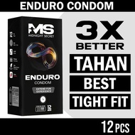 [ ENDURO ] MS Enduro Premium Performing Latex Condom Extra Lube Pelincir Dotted & Ripped Super Thin 