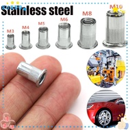 SUSSG 10pcs Stainless Steel Rivnut Rivet Nut Durable  Threaded Rivet