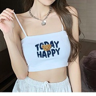 bears  yk2 gothic  crop top Female Kawaii manga 90s clothes cropped