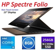 Refurbish HP Laptop Lather Body super Slim Non-Touch Laptop HP Spectre Folio 13 inch Core i5 8GB