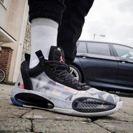 Jordan 34 Low Black White Print NBA Basketball Shoes For Men OEM Quality Fashion Sports Sneakers