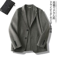 雙面毛呢西裝外套男XL